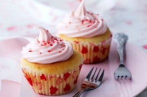 Valentine Vanilla Cupcakes